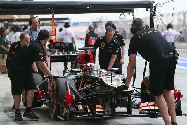 Kimi Raikkonen during practice for the Bahrain Grand Prix