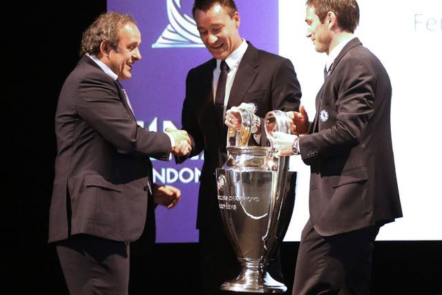 John Terry is happy to shake the hand of Uefa president Michel Platini but his relationship with David Bernstein has soured