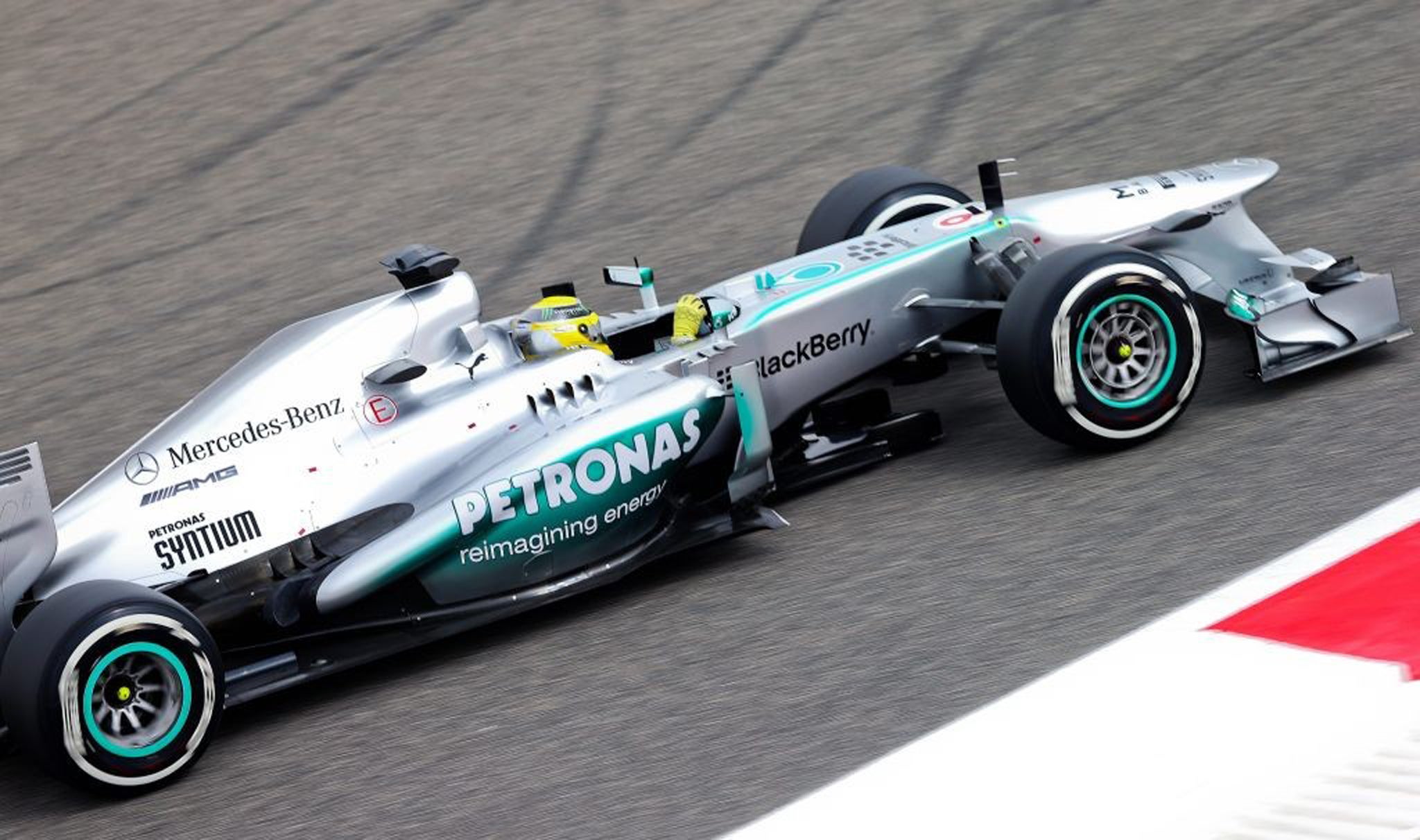 Nico Rosberg in action in Bahrain