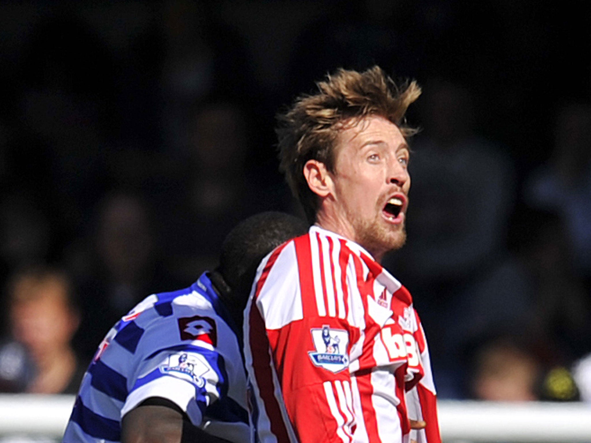 Peter Crouch today pushed former club QPR closer to a seemingly inevitable relegation as Stoke kick-started their own battle to beat the drop