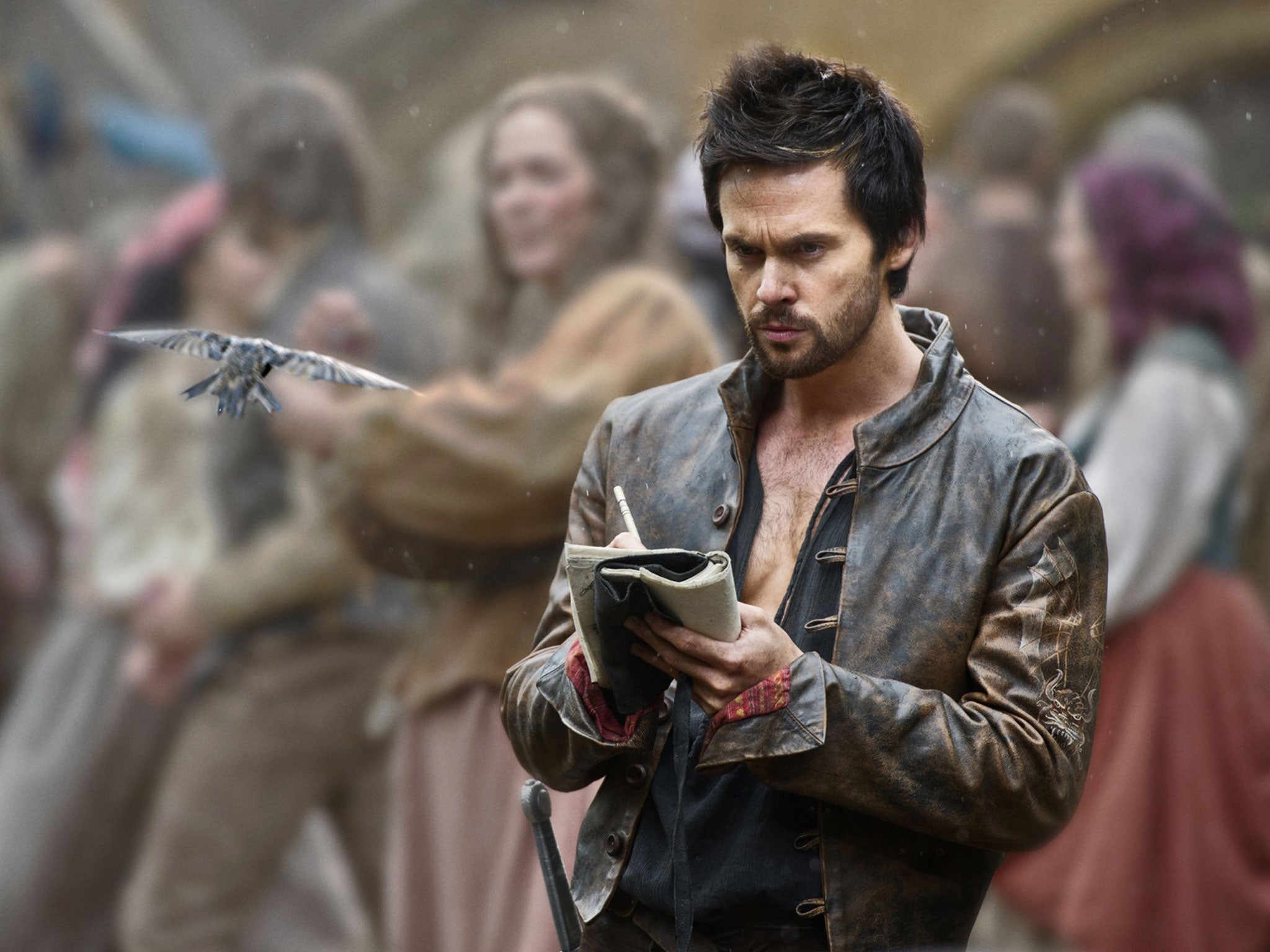 Fly away: Tom Riley plays a young Leonardo embroiled in intrigue