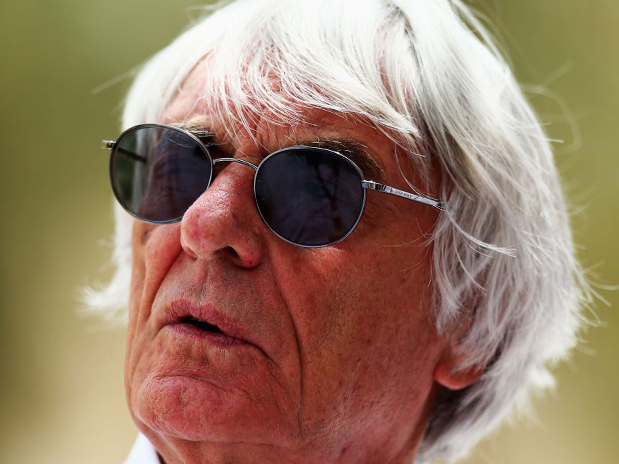 Bernie Ecclestone is seen in the paddock during the Bahrain Formula One Grand Prix at the Bahrain International Circuit