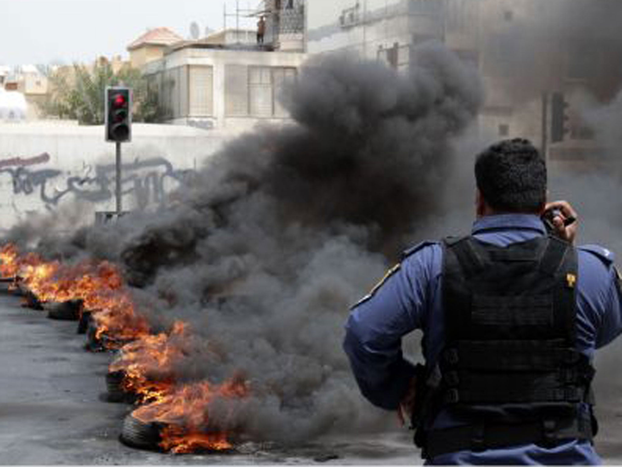 A pro-democracy protest in Manama