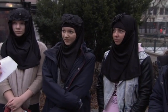 Three Norwegian Bieber fans 'convert to Islam' in spoof comedy show on TVNorge to win tickets to the pop star's Oslo show