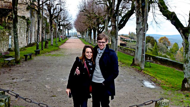 Splendid isolation: Ed Hawkins and his girlfriend have swapped their hectic city life in London for country walks and fireside chats in a gite near Toulouse