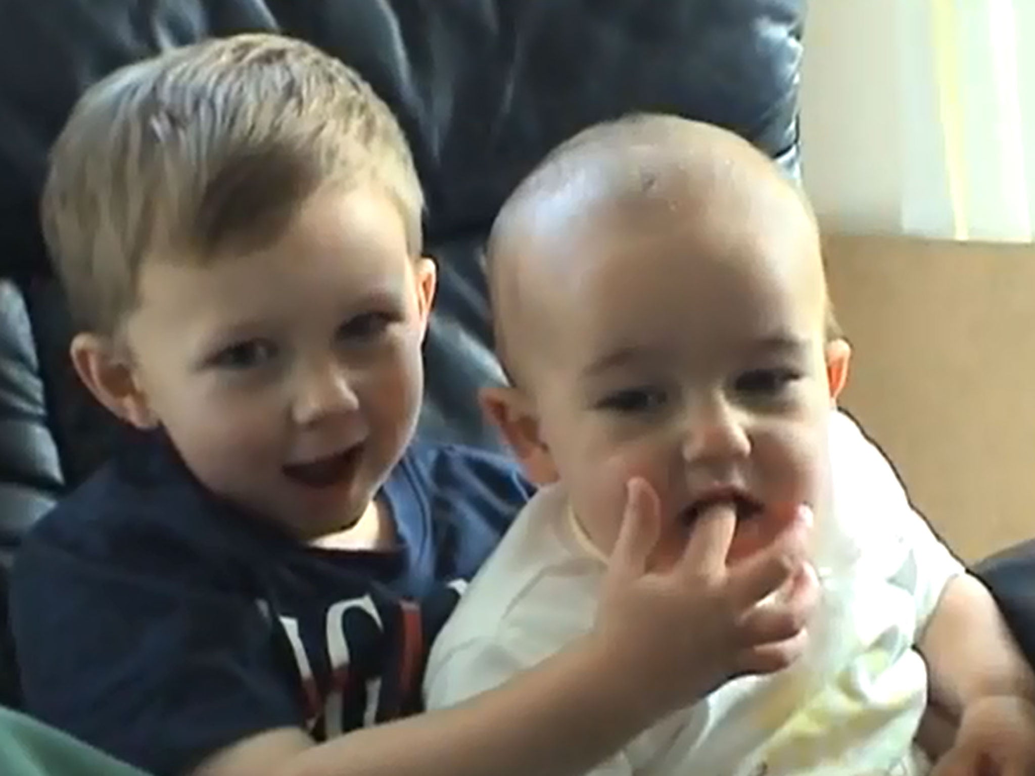 Still from YouTube's most-watched video in the UK - 'Charlie bit my finger - again!'