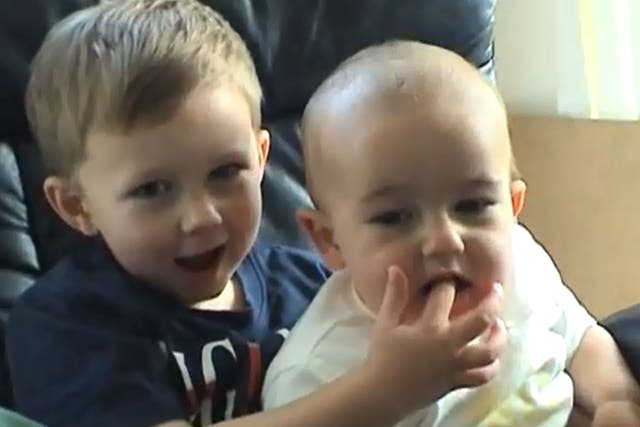 Still from YouTube's most-watched video in the UK - 'Charlie bit my finger - again!'