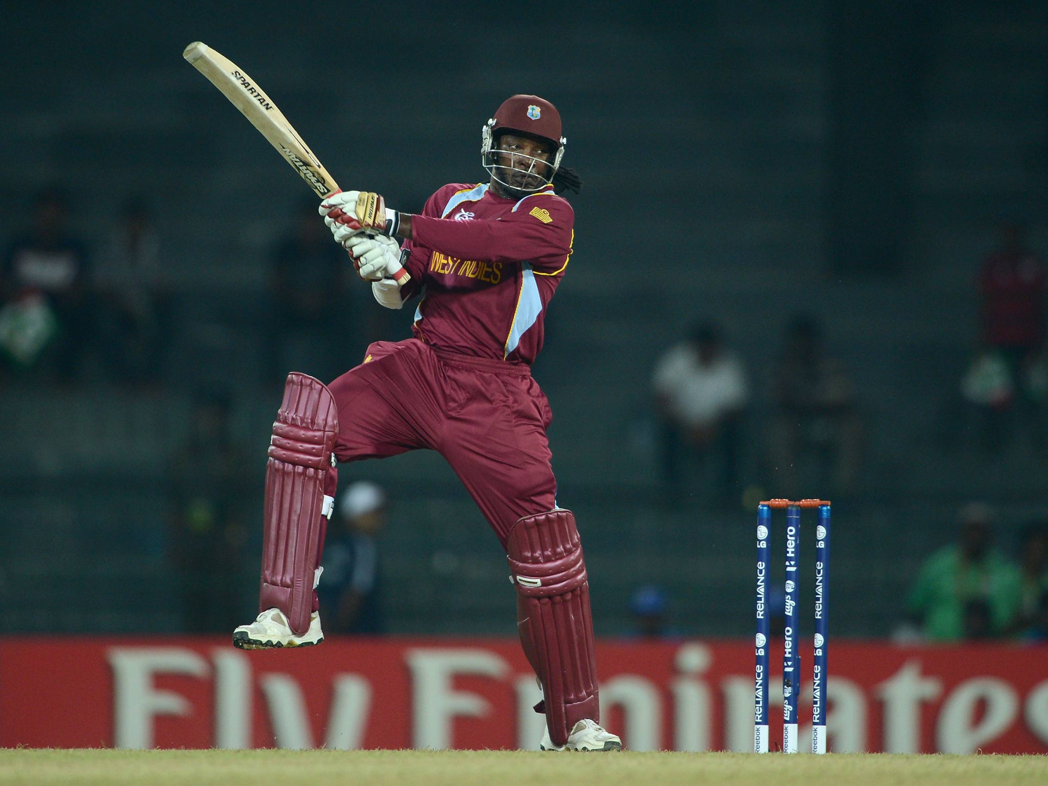 Chris Gayle pictured batting for West Indies