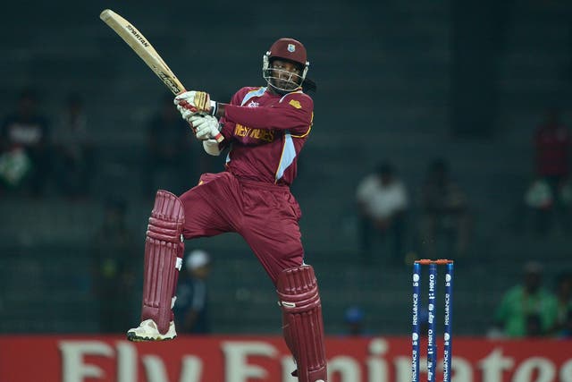 Chris Gayle pictured batting for West Indies