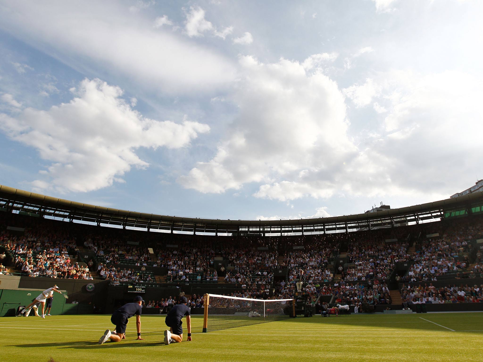 A view of Court One at Wimbledon