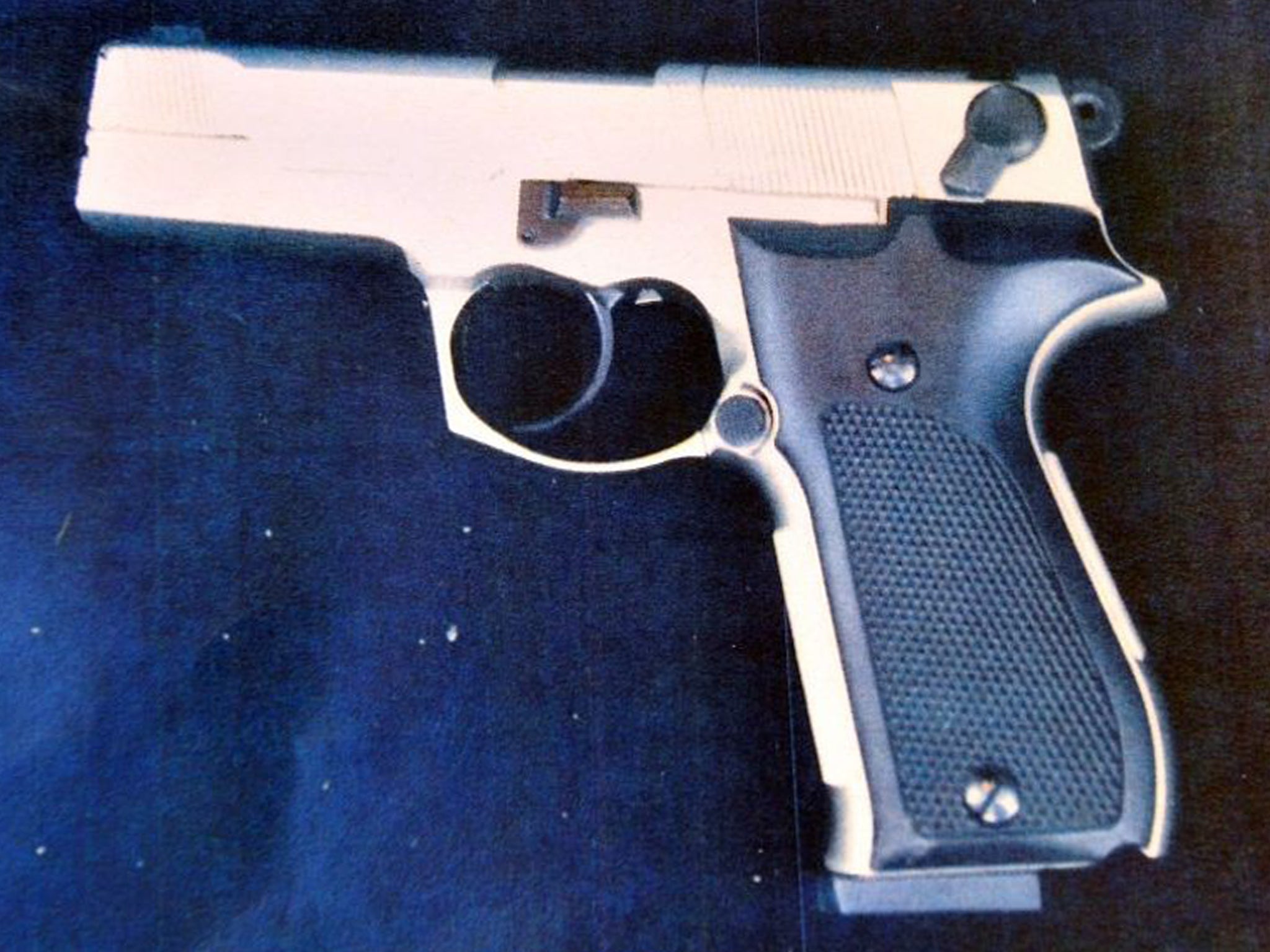 Avon and Somerset Police handout photo of the 0.177 air pistol which student Yang Li, 26, had when he went to meet his professor at the University of Bath, where he offered him £5,000 in cash in a bid to pass his degree