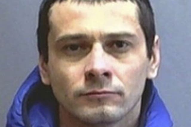 Sergei Pomazun, a former convict, who is the main suspect of a shooting on April 22 in Belgorod