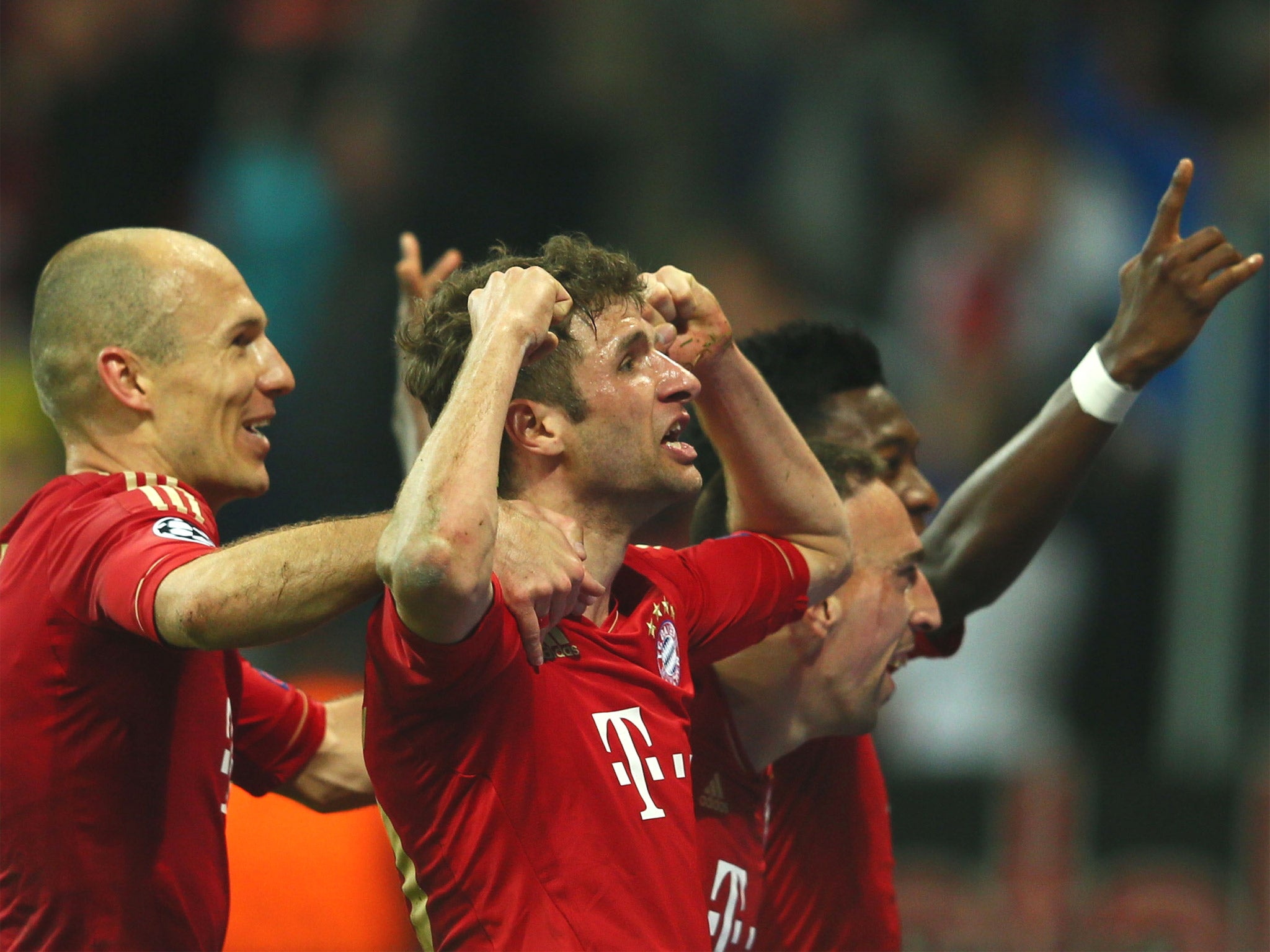 Bayern Munich 4 Barcelona 0 match report Thomas Muller provides