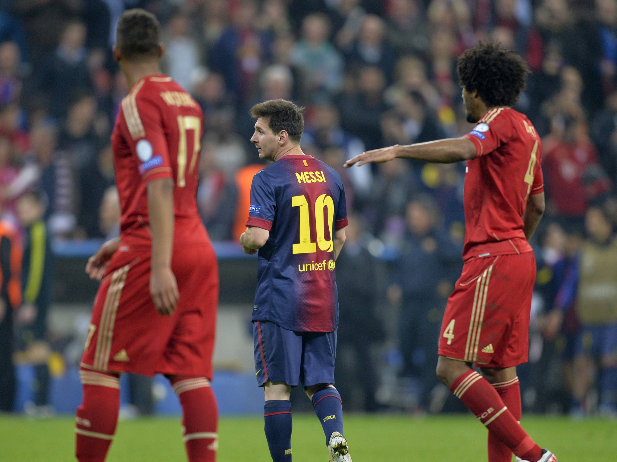 Lionel Messi pictured during Barcelona's 4-0 defeat to Bayern Munich