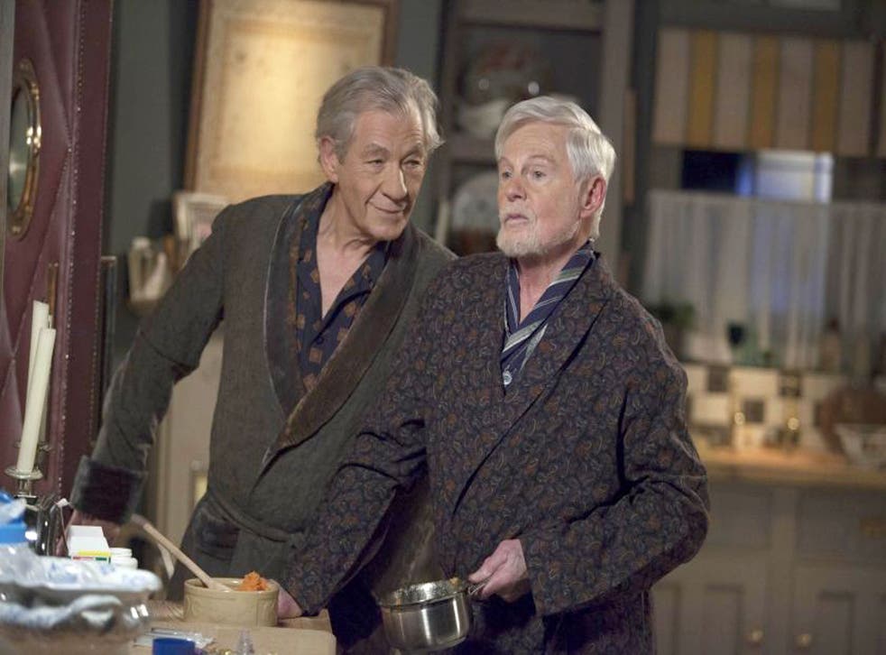 Sir Ian McKellen and Sir Derek Jacobi star as lifelong partners growing rancorously old together in ITV's new sitcom Vicious