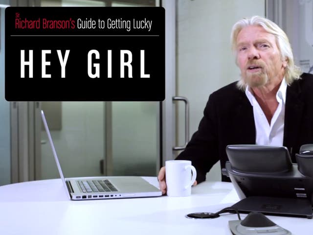 Sir Richard Branson in his guide to getting lucky at 35,000ft