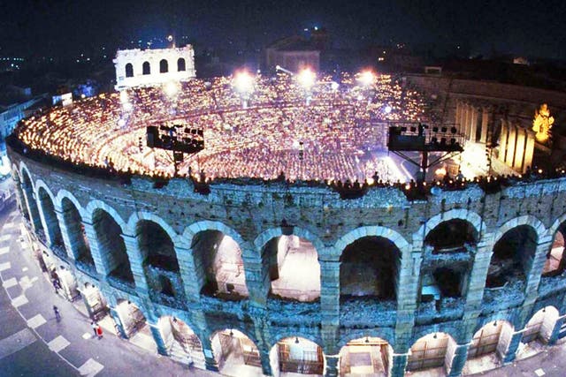 The Verona Arena, built in the time of Jesus, remains a sacred temple for opera because of the amphitheatre’s superb acoustics
