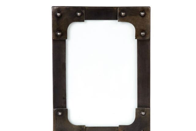 <p>This rivet metal picture
frame from B&amp;Q has an undeniably industrial aesthetic. Colours rivet metal frame, from £12.98</p>