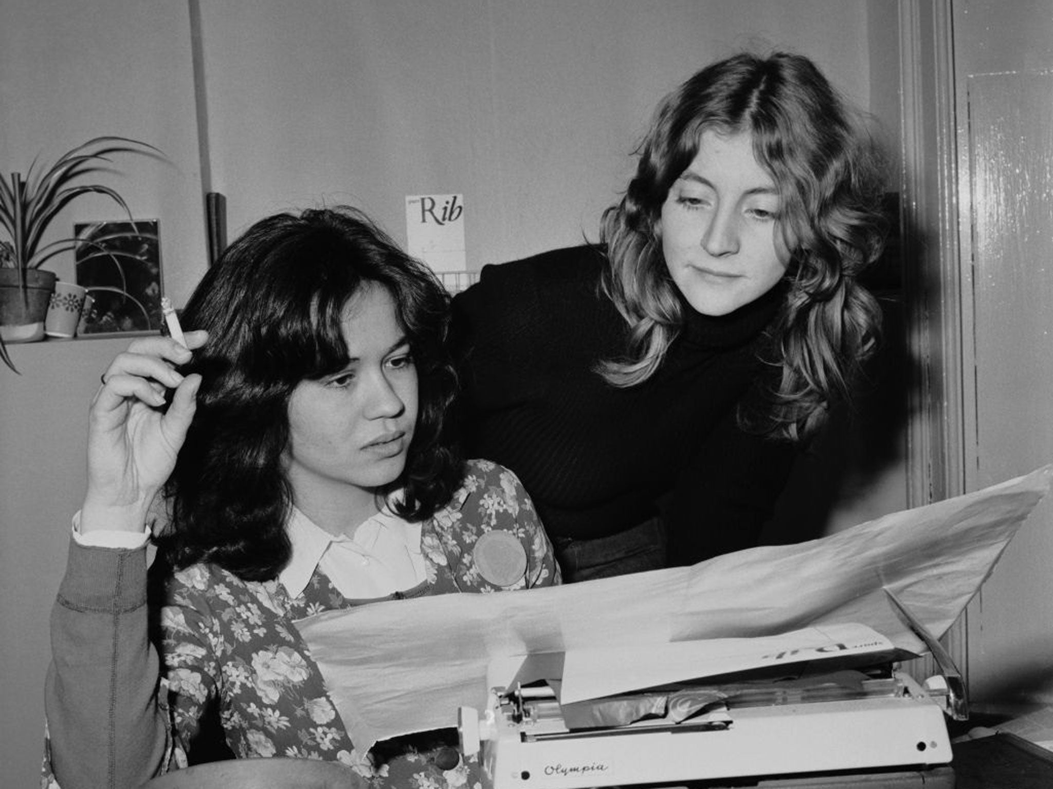 English journalists and publishers Marsha Rowe (left) and Rosie Boycott, founders of the feminist magazine 'Spare Rib', at the magazine's offices, 19th June 1972