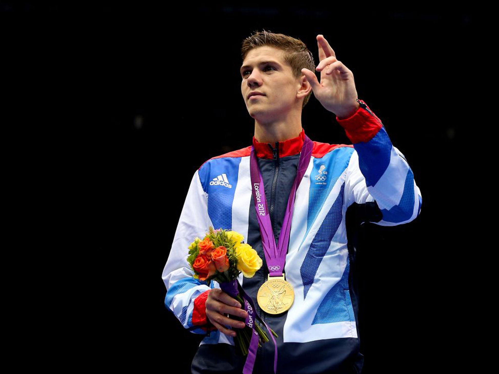 Luke Campbell with his Olympic gold medal at London 2012