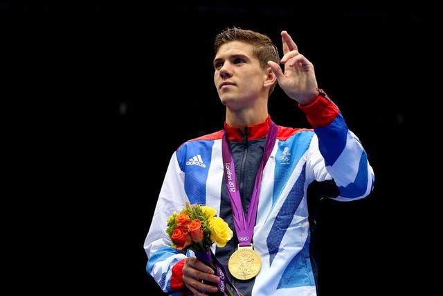 Luke Campbell with his Olympic gold medal at London 2012 