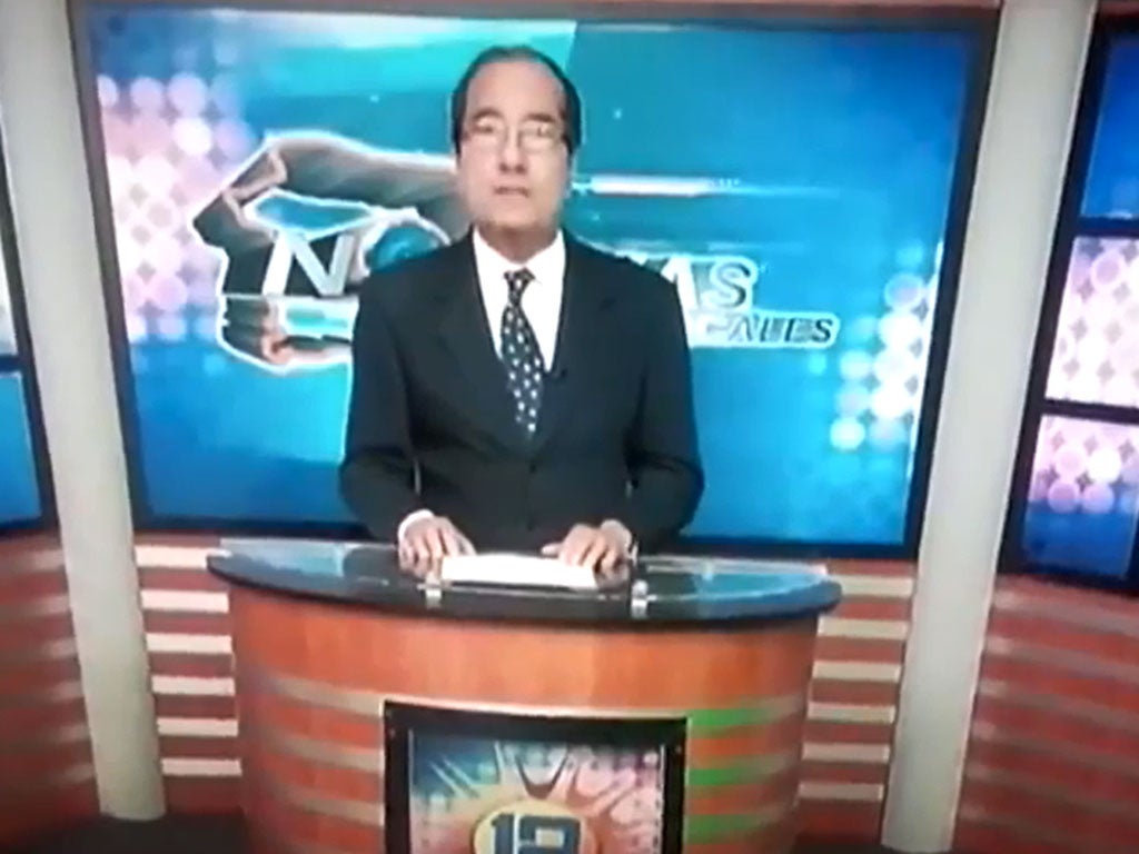 The Puerto Rican news anchor tripped over his words during a broadcast