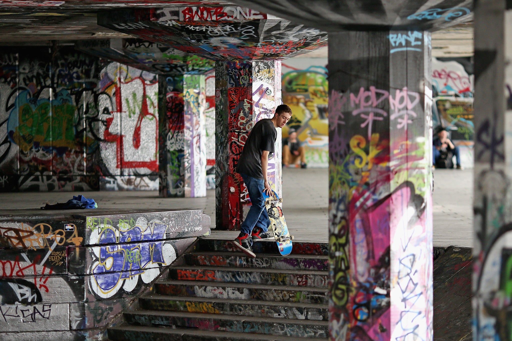 A boarder at South Bank skatepark where a symphony is to be staged for the UK's inaugural New Music Biennial