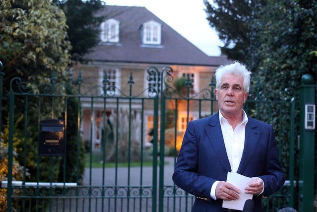 Max Clifford addresses reporters outside his home this evening