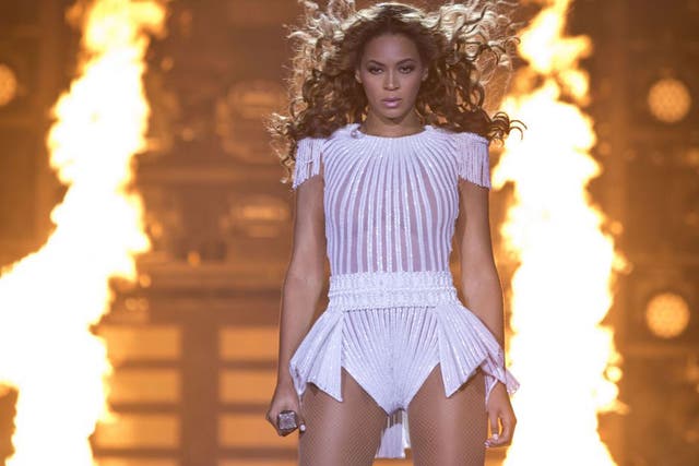 Flames, check. Wind machine, check. Beyoncé pulls out all of the theatrical stops on her tour