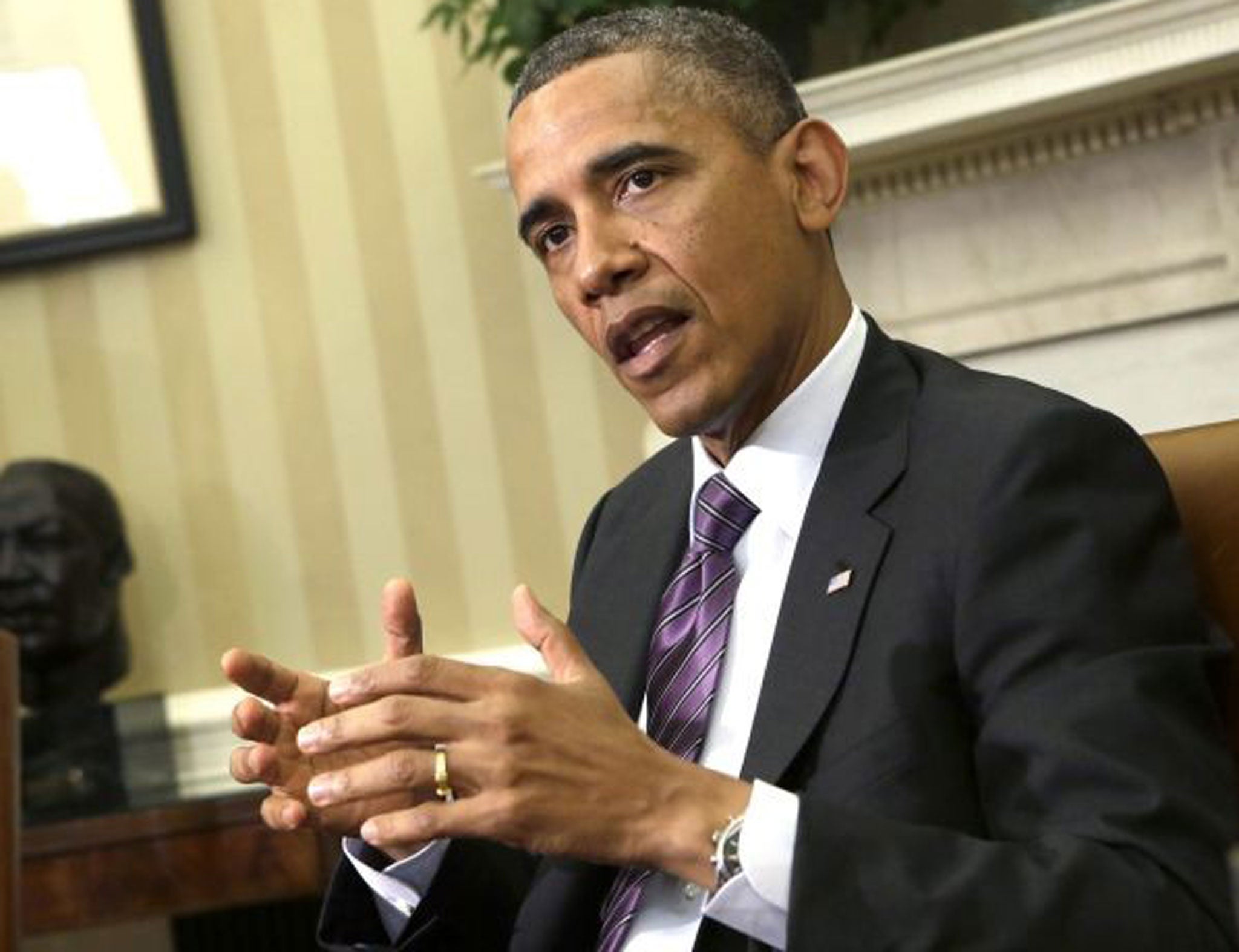 President Obama insists alleged Syrian chemical attacks would still be a 'red line'