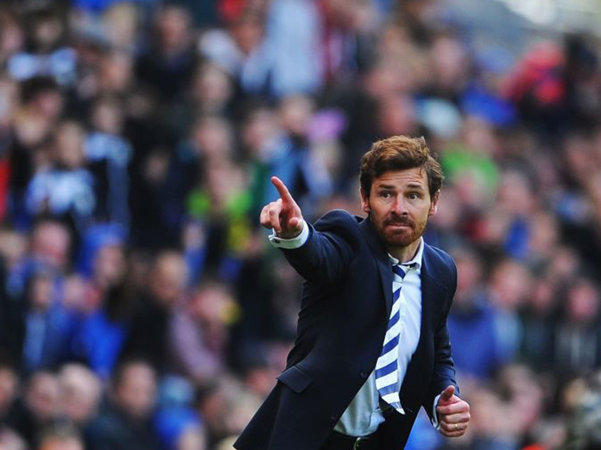 After the game the Tottenham manager Andre Villas-Boas said his team's chase for a Champions' League place now “depends on [the] results of our rivals” (Getty Images)