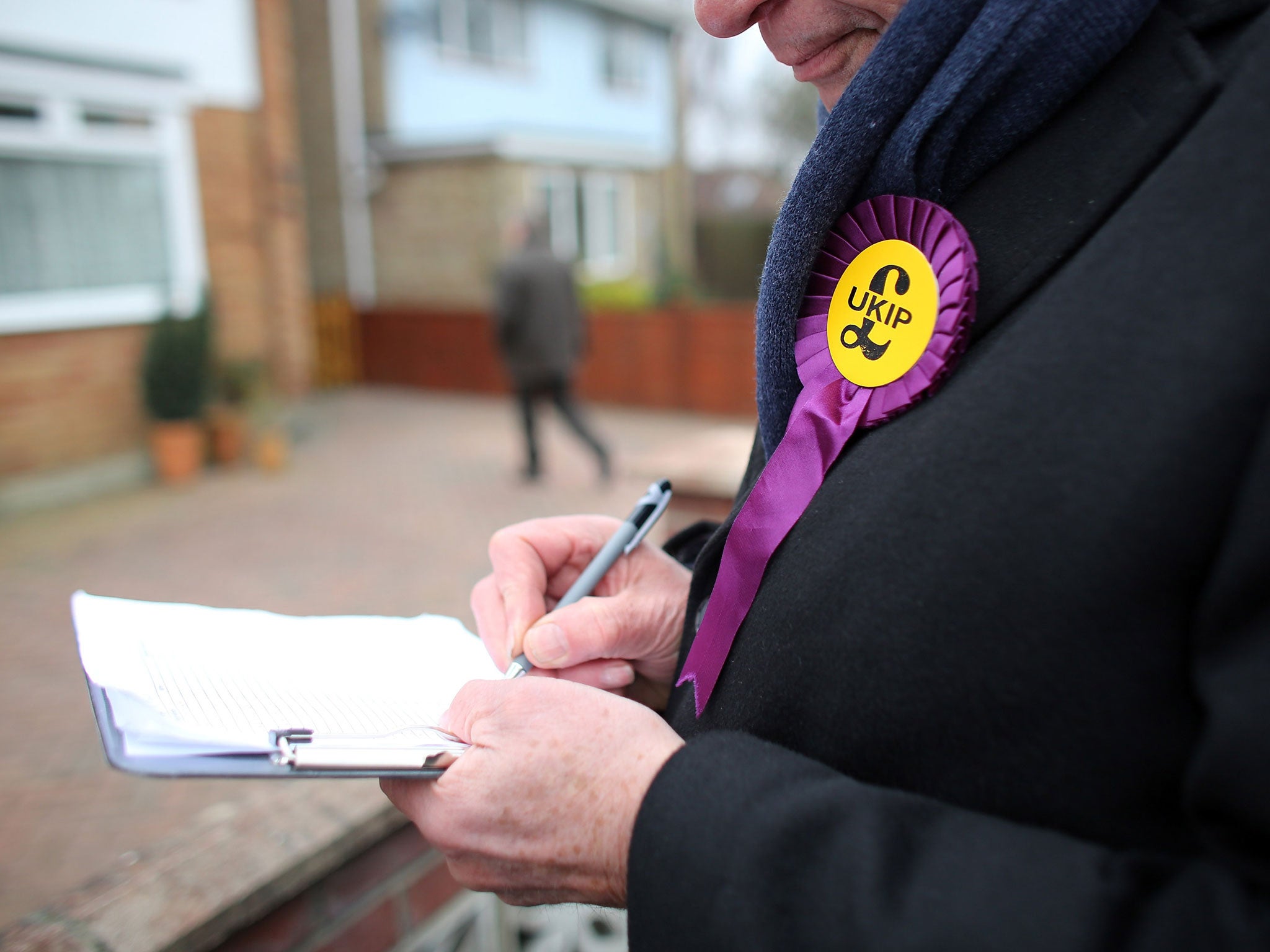 Ukip campaigner in Eastleigh, where the Tories came third in February