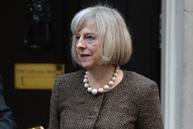 Theresa May told the 41 commissioners hospitality details must be provided