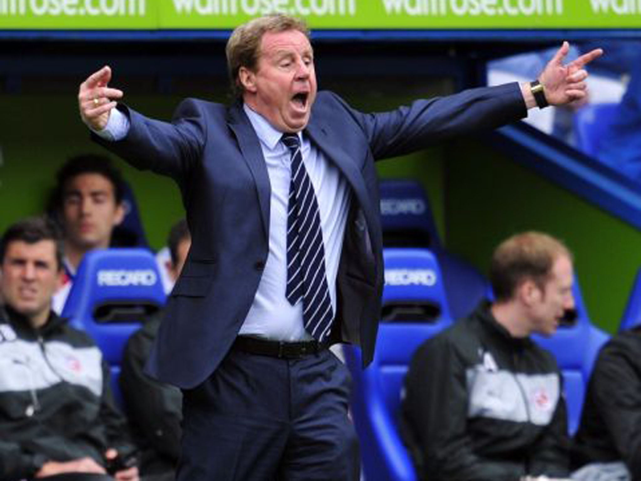 Redknapp in particular was very vocal on the touchline (AFP/GETTY IMAGES)