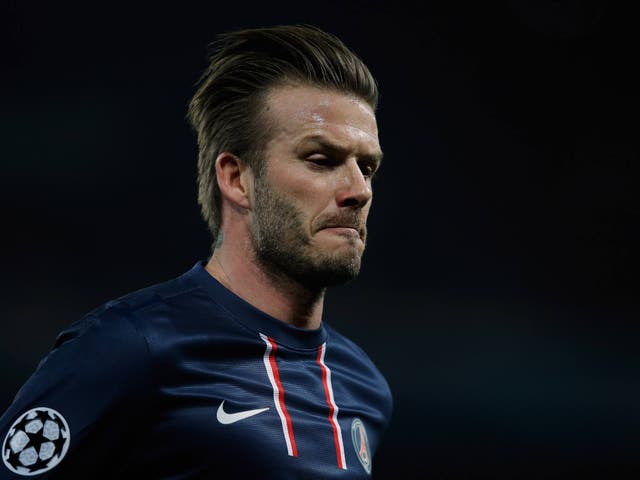 David Beckham in action for PSG