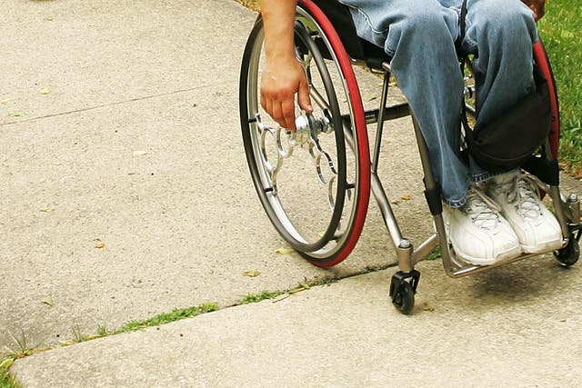 A wheelchair user