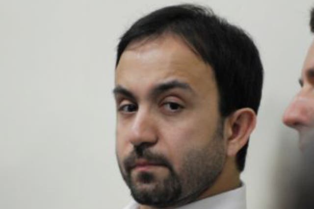 Arban Dervishi, the son of  Pristina's prominent urologist Lutfi Dervishi attends the trial at the district court in Pristina for his trial on organ trafficking charges