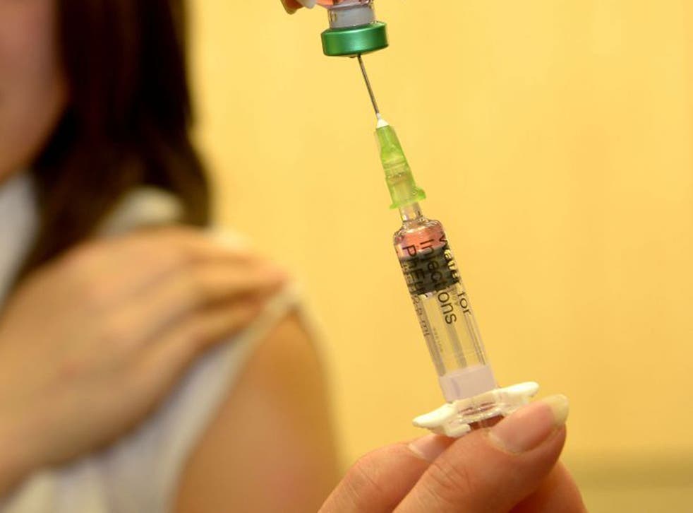 A vaccine needle