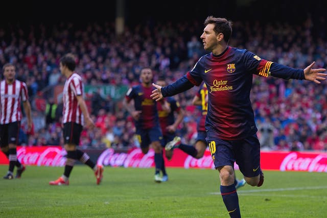 Messi scored against Athletic Bilbao