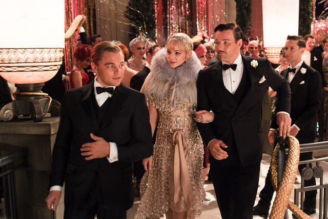 Jay Gatsby (Leonardo DiCaprio) and Daisy Buchanan (Carey Mulligan) in The Great Gatsby
