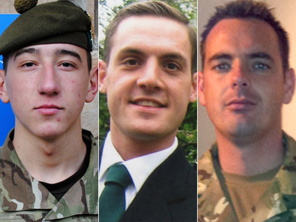 Fusilier Samuel Flint, Private Robert Murray Hetherington and Corporal William Thomas Savage