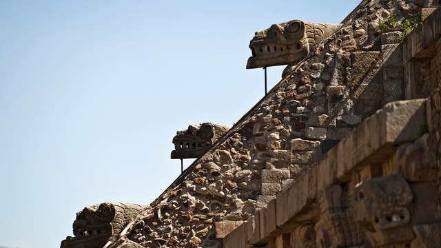 Temple of the Feathered Serpent at the archaeological site of Teotihuacan