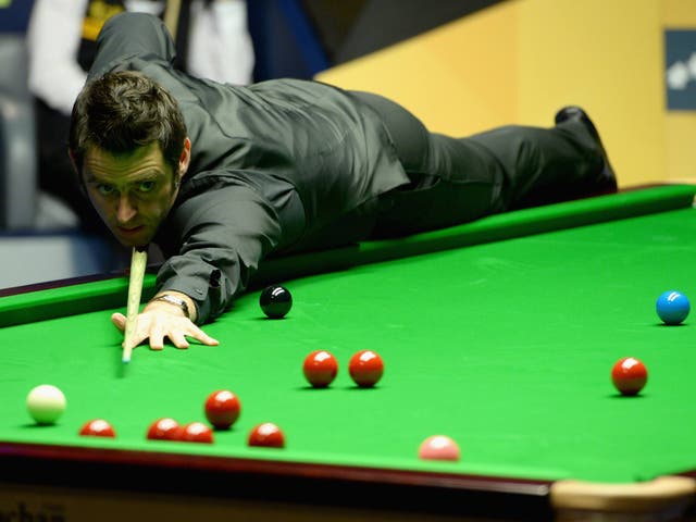 Ronnie O'Sullivan in action at the World Championships
