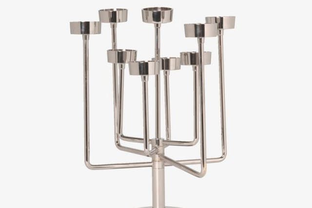 Bright:  This tealight candelabra will make a dramatic centerpiece on a table. Klein candelabra, £35, habitat.co.uk