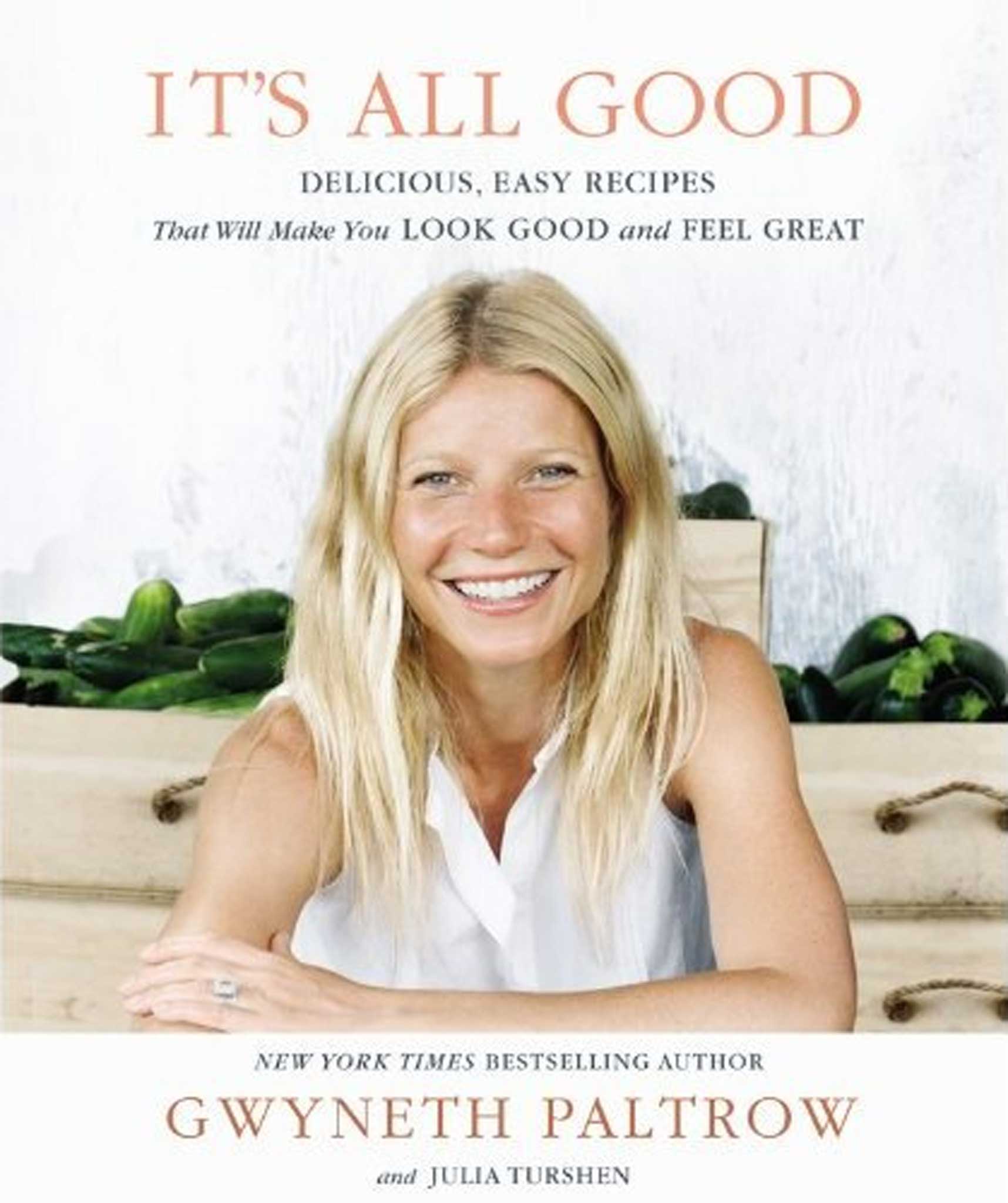 This book derives from Paltrow's allergy-inspired decision to renounce most dietary elements - cow dairy, gluten, sugar, alcohol etc - while continuing with ingestion