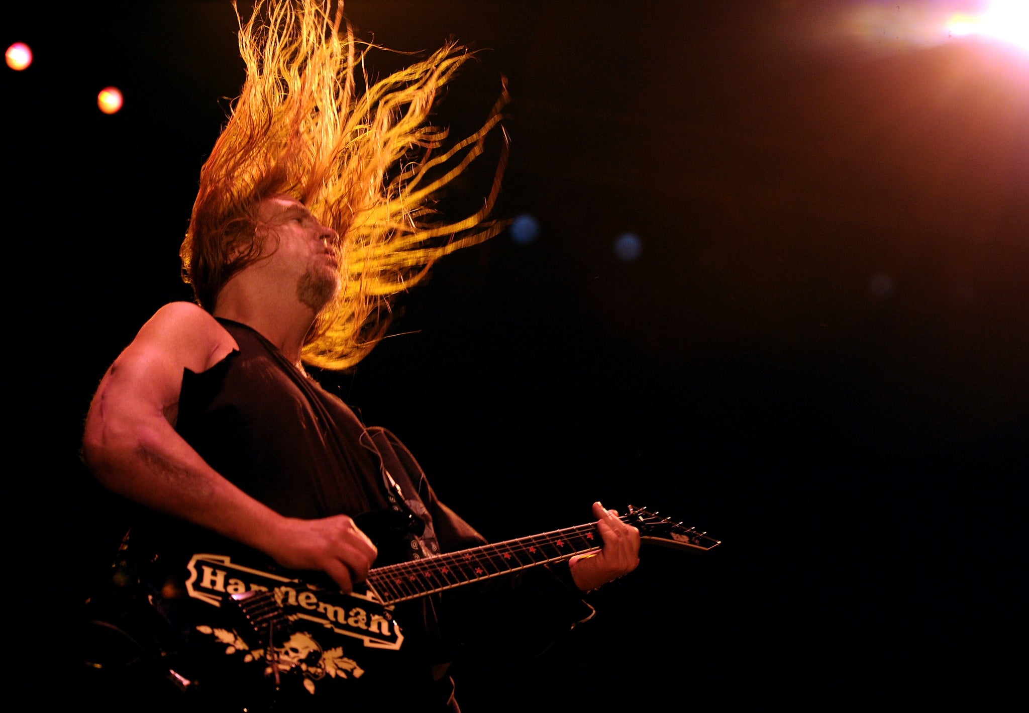 Jeff Hanneman of Slayer performing in 2011 at the Empire Polo Club