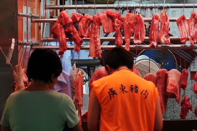 Chinese police have arrested 904 people in an investigation into "meat-related offences"