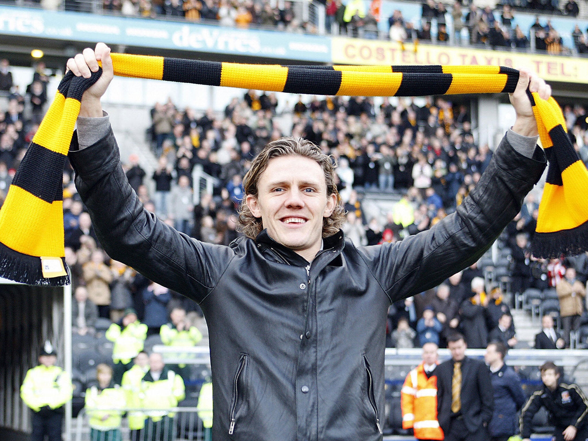 Jimmy Bullard, one of Hull’s costlier buys, is presented to the fans