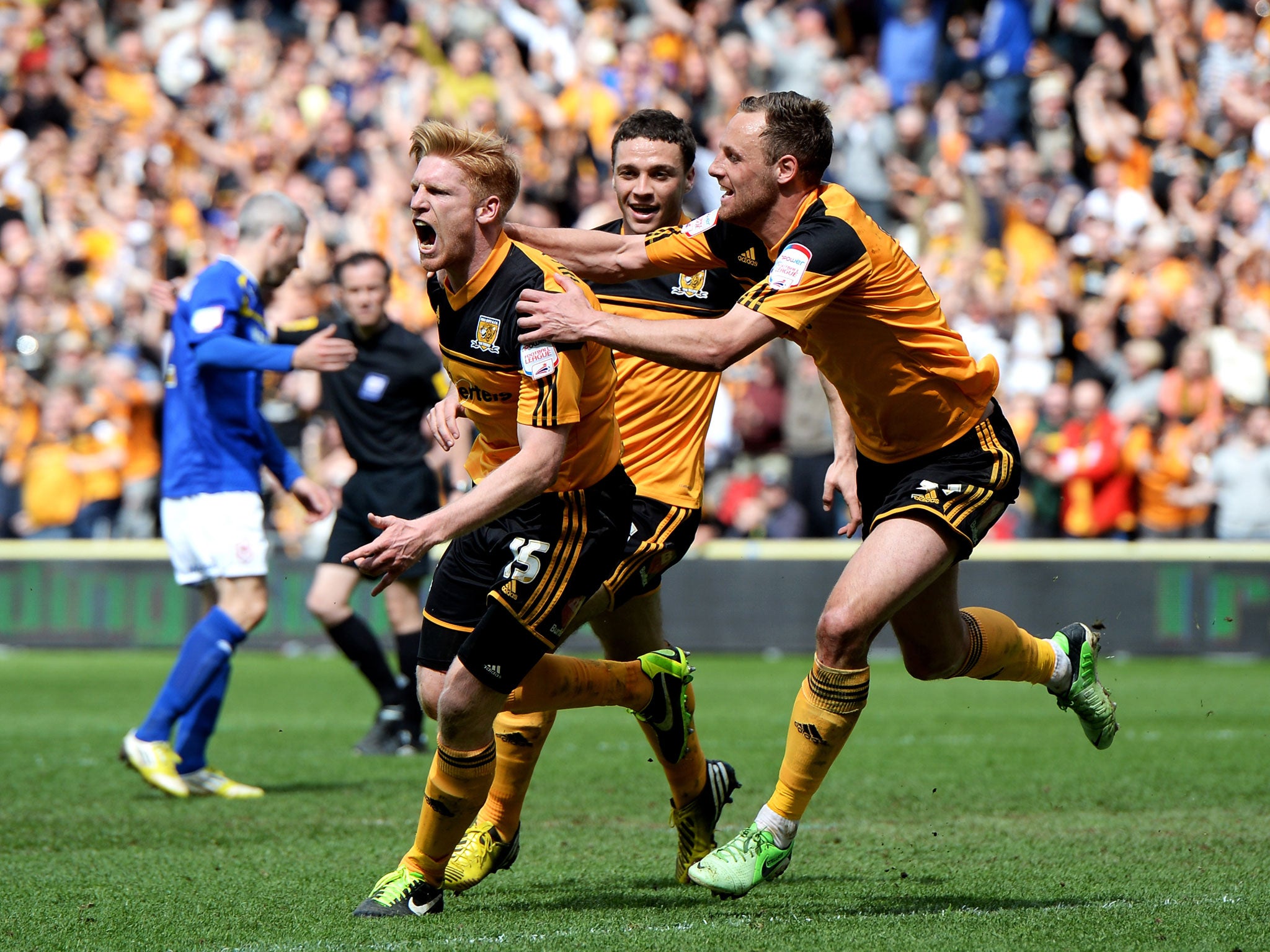 Hull eased through to the Premier League despite a dramatic end