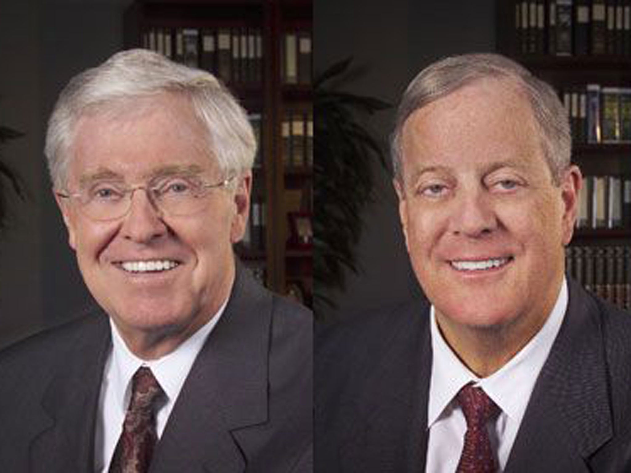 Charles, left, and David Koch, right, major stakeholders of Koch Industries Inc one of America's largest oil and petrochemical conglomerates